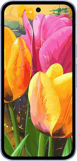 Силиконовый чехол Нарисованные тюльпаны для Google Pixel 9A - 5990u-3899 изображение 