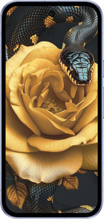Силиконовый чехол Black snake and golden rose для Google Pixel 9A - 6068u-3899 изображение 
