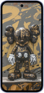 Силиконовый чехол Bronze kaws для Google Pixel 9A - 6097u-3899 изображение 