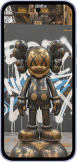 Силиконовый чехол Bronze kaws v3 для Google Pixel 9A - 6099u-3899 изображение 