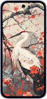 Силиконовый чехол Аист в цвету сакуры для Google Pixel 9A - 6109u-3899 изображение 