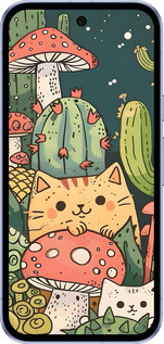 Силиконовый чехол Коты грибы для Google Pixel 9A - 6321u-3899 изображение 