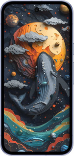 Силіконовий чехол Кит у космосі для Google Pixel 9A - 6328u-3899 изображение 