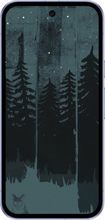 Силиконовый чехол Лиса и ночной лес для Google Pixel 9A - 6481u-3899 изображение 