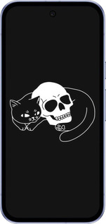 Силиконовый чехол С изображением кота и черепа для Google Pixel 9A - 6491u-3899 изображение 