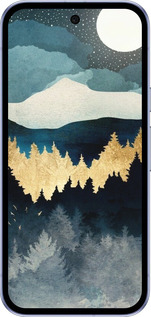 Силиконовый чехол Ночной пейзаж с лесом и горами для Google Pixel 9A - 6493u-3899 изображение 