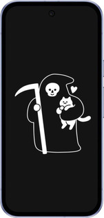 Силиконовый чехол Минималистичный арт: смерть и кошка для Google Pixel 9A - 6529u-3899 изображение 