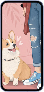 Силиконовый чехол Корги 3 для Google Pixel 9A - 6707u-3899 изображение 