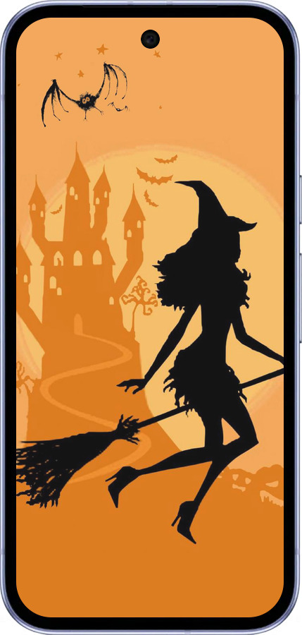 Силиконовый чехол Ведьма на метле для Google Pixel 9A - 1184u-3899 изображение 