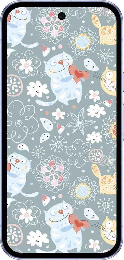 Силіконовий чехол Кошенята v3 для Google Pixel 9A - 1223u-3899 изображение 