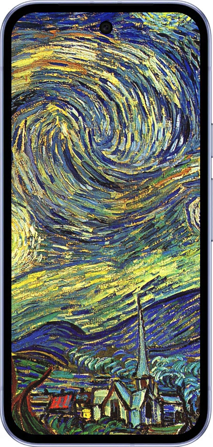 Силиконовый чехол Винсент Ван Гог. Звёздная ночь для Google Pixel 9A - 163u-3899 изображение 