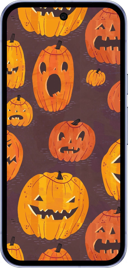 Силиконовый чехол Тыквы на Хеллоуин для Google Pixel 9A - 233u-3899 изображение 