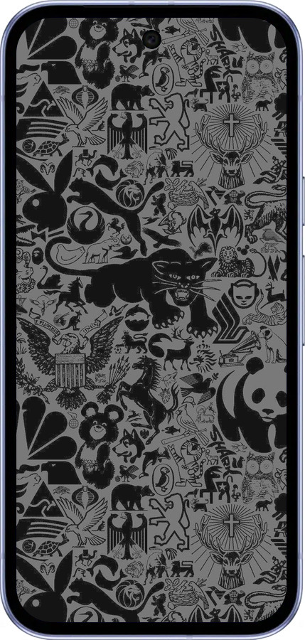 Силиконовый чехол Чёрно-серый стикер бомбинг для Google Pixel 9A - 2432u-3899 изображение 