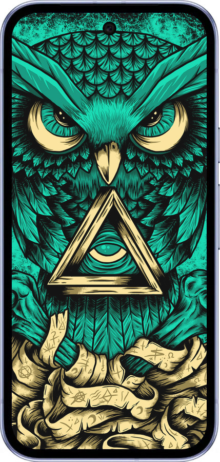 Силиконовый чехол Сова Арт-тату для Google Pixel 9A - 3971u-3899 изображение 