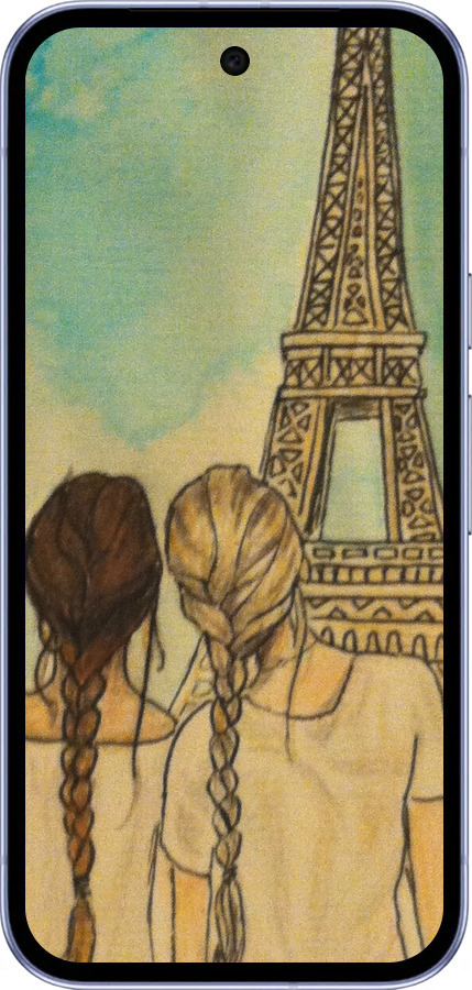 Силиконовый чехол Девушки в Париже для Google Pixel 9A - 3980u-3899 изображение 