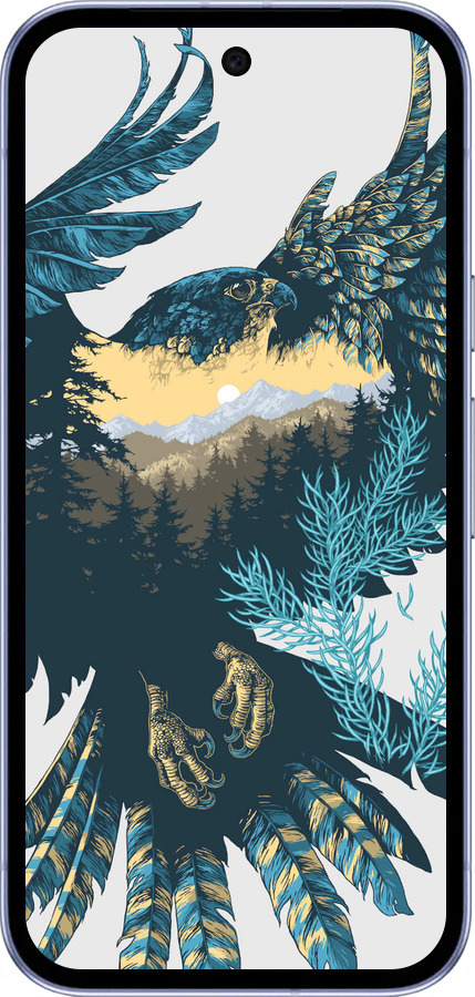 Силиконовый чехол Арт-орел на фоне природы для Google Pixel 9A - 3983u-3899 изображение 
