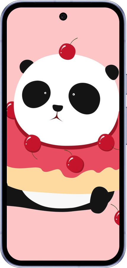 Силиконовый чехол Панда с пончиком для Google Pixel 9A - 3991u-3899 изображение 