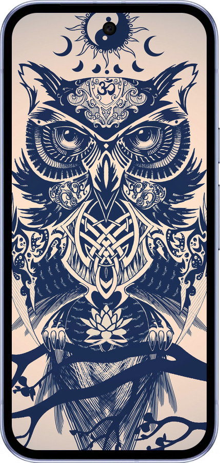 Силиконовый чехол Узорчатая сова для Google Pixel 9A - 4000u-3899 изображение 