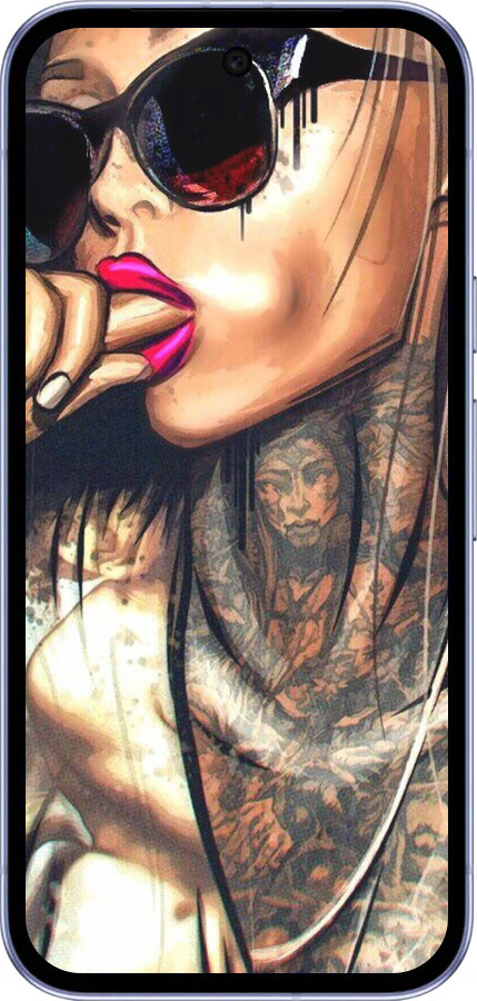 Силиконовый чехол Девушка в тату для Google Pixel 9A - 4001u-3899 изображение 