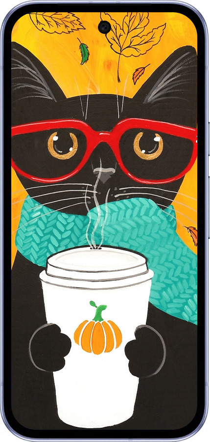 Силиконовый чехол Осенний кот для Google Pixel 9A - 4026u-3899 изображение 