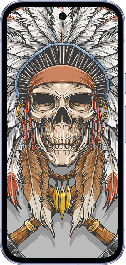 Силиконовый чехол Череп индейца для Google Pixel 9A - 4032u-3899 изображение 