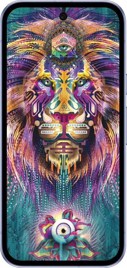 Силиконовый чехол Люминесцентный лев для Google Pixel 9A - 4037u-3899 изображение 