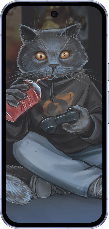 Силиконовый чехол gamer cat для Google Pixel 9A - 4140u-3899 изображение 