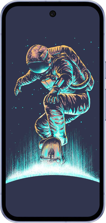 Силиконовый чехол Космонавт на скейтборде для Google Pixel 9A - 4145u-3899 изображение 