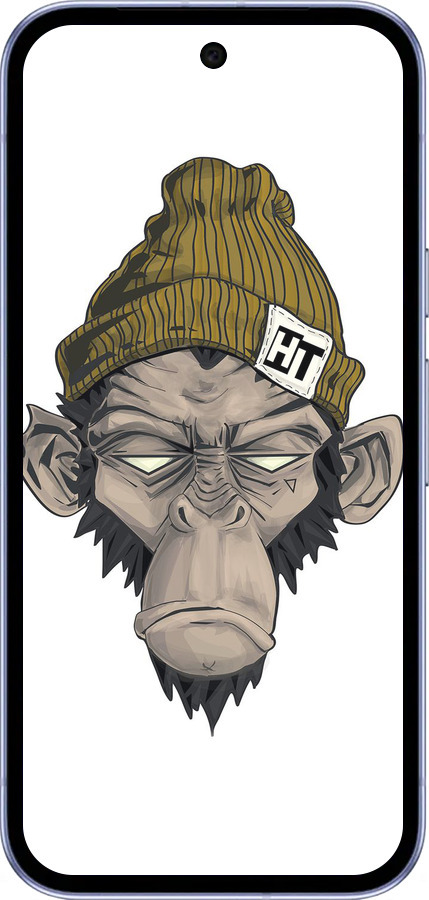 Силиконовый чехол Обезьяна в шапке для Google Pixel 9A - 4183u-3899 изображение 