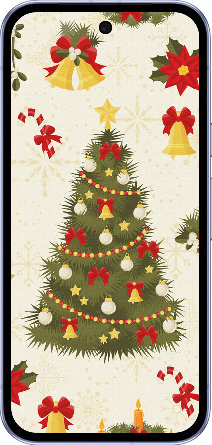 Силиконовый чехол Новогодняя елка для Google Pixel 9A - 4198u-3899 изображение 