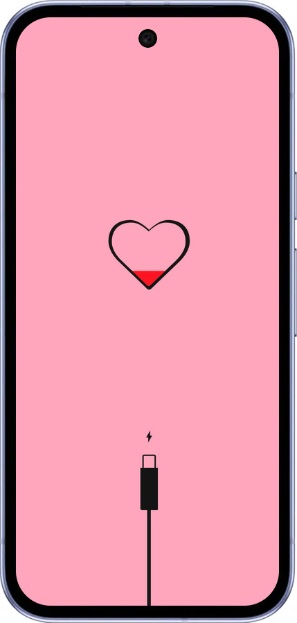 Силіконовий чехол Підзарядка серця1 для Google Pixel 9A - 4275u-3899 изображение 