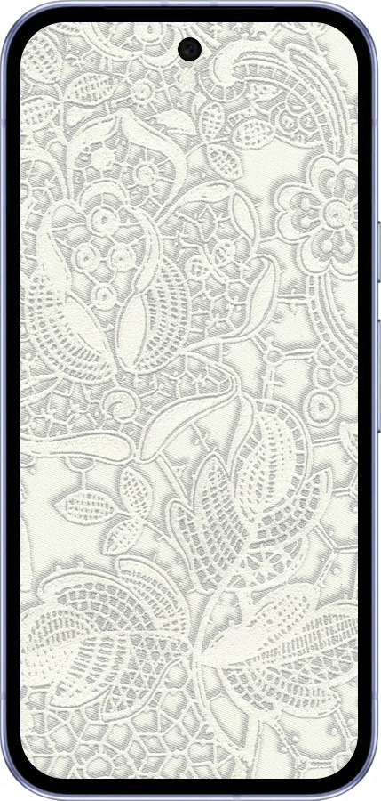 Силиконовый чехол Белое кружево для Google Pixel 9A - 4383u-3899 изображение 