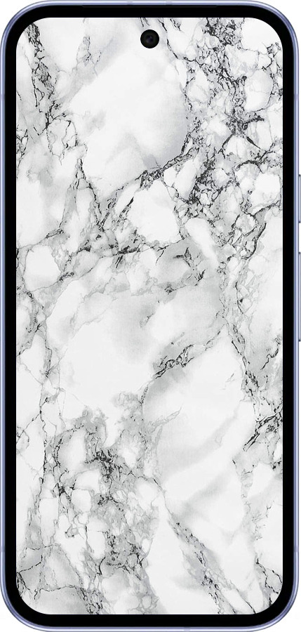 Силиконовый чехол Мрамор белый для Google Pixel 9A - 4480u-3899 изображение 