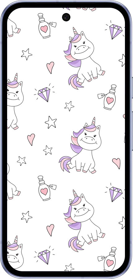 Силиконовый чехол Единорожка v2 для Google Pixel 9A - 4703u-3899 изображение 