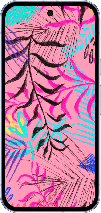 Силиконовый чехол Растительный узор 2 для Google Pixel 9A - 4740u-3899 изображение 