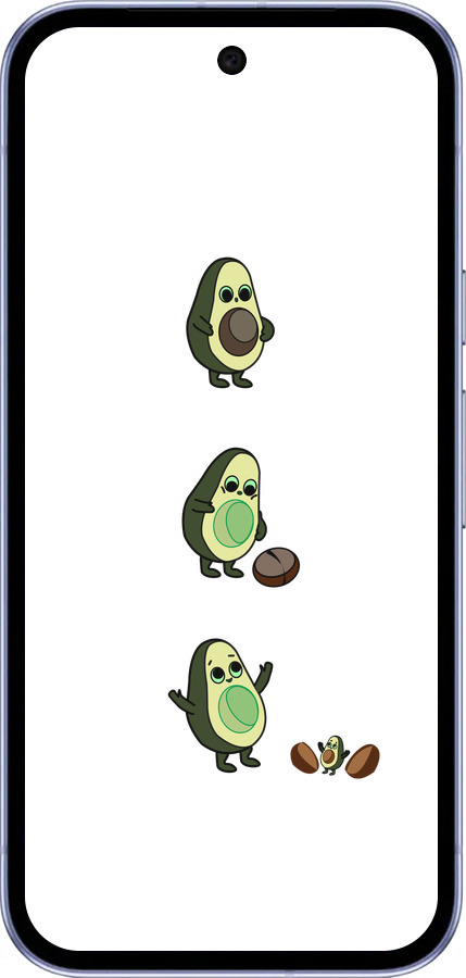 Силиконовый чехол Авокадо 1 для Google Pixel 9A - 4857u-3899 изображение 