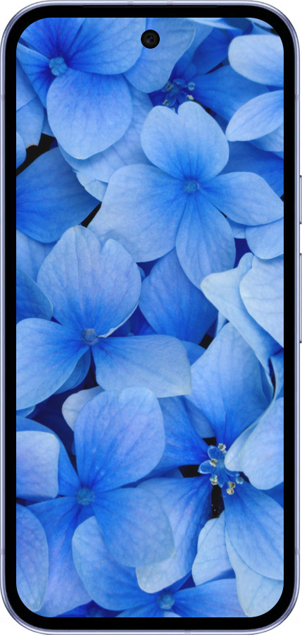 Силиконовый чехол Синие цветы для Google Pixel 9A - 526u-3899 изображение 