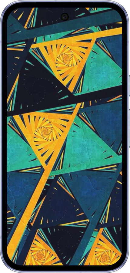 Силиконовый чехол Арт, абстракция, желтый, синий для Google Pixel 9A - 5382u-3899 изображение 