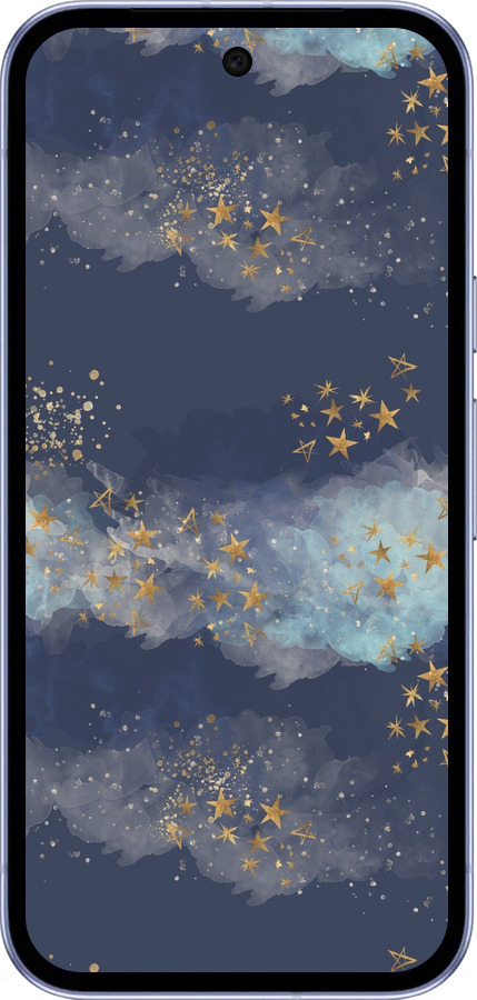 Силиконовый чехол Ночь золотые звезды для Google Pixel 9A - 5421u-3899 изображение 