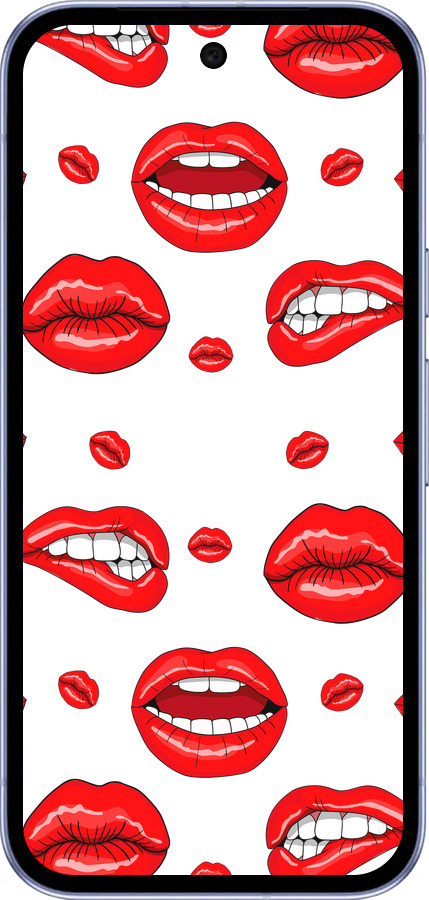 Силиконовый чехол Губы v3 для Google Pixel 9A - 5477u-3899 изображение 