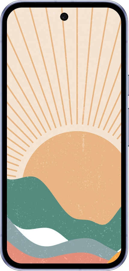 Силиконовый чехол Горы и солнце v2 для Google Pixel 9A - 5488u-3899 изображение 