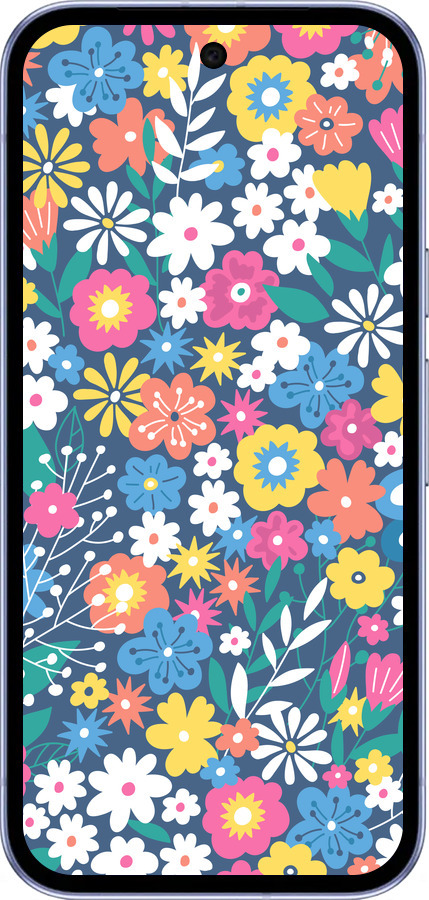 Силиконовый чехол Цветочный фон v4 для Google Pixel 9A - 5494u-3899 изображение 