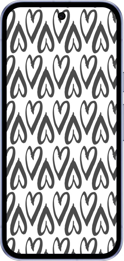 Силиконовый чехол Сердца v2 для Google Pixel 9A - 5497u-3899 изображение 