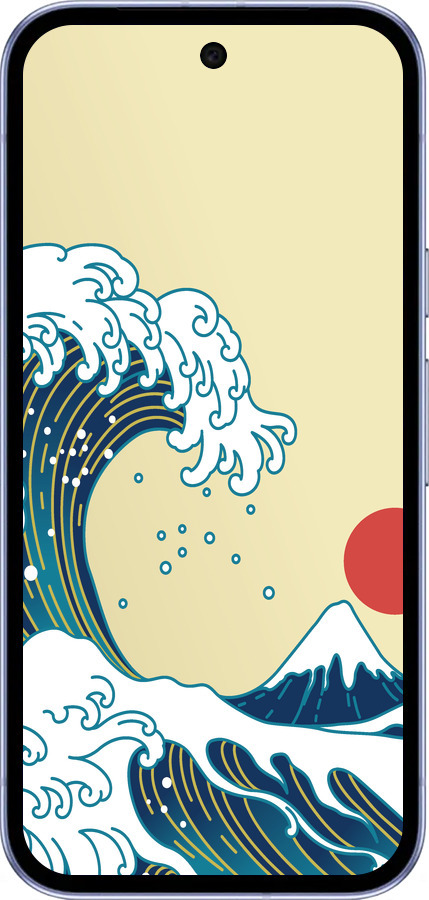 Силиконовый чехол Японские волны для Google Pixel 9A - 5533u-3899 изображение 