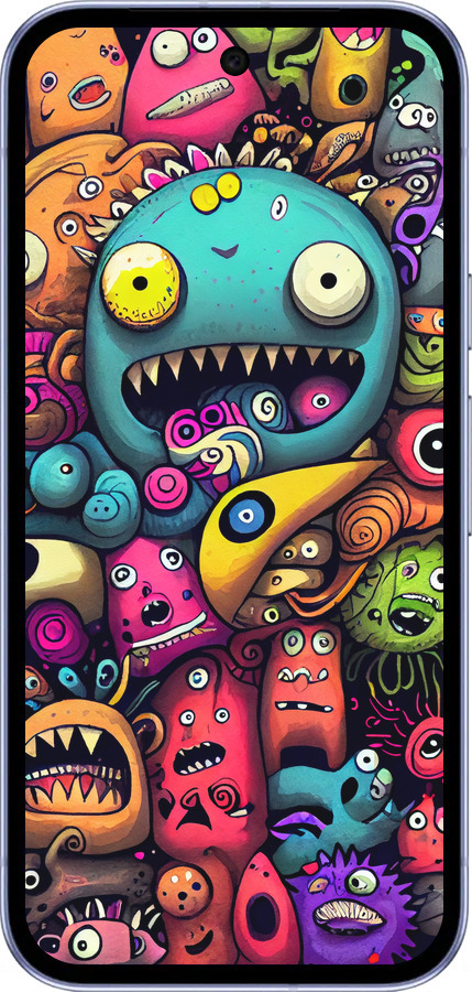 Силиконовый чехол Cмешные монстры для Google Pixel 9A - 5549u-3899 изображение 
