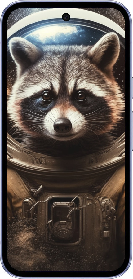 Силиконовый чехол Raccoon austronaut для Google Pixel 9A - 5581u-3899 изображение 