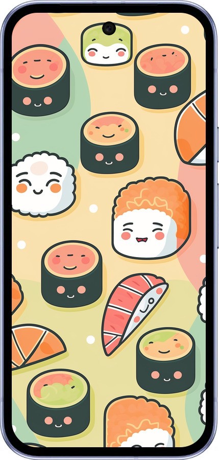 Силиконовый чехол Суши паттерн для Google Pixel 9A - 5583u-3899 изображение 