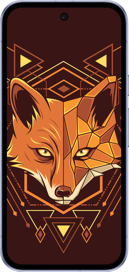 Силиконовый чехол Лиса геометрия для Google Pixel 9A - 5607u-3899 изображение 