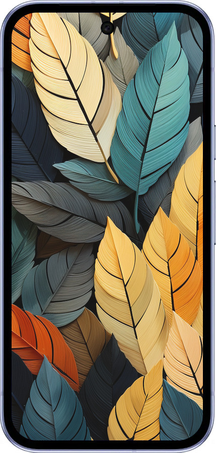 Силиконовый чехол Кольорове листя для Google Pixel 9A - 5644u-3899 изображение 