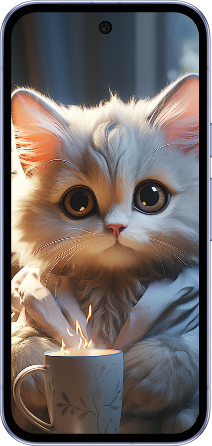 Силіконовий чехол Білий кіт для Google Pixel 9A - 5646u-3899 изображение 